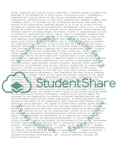 Organizational Culture