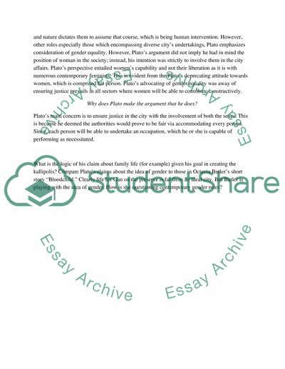 Plato and Butler Arguments