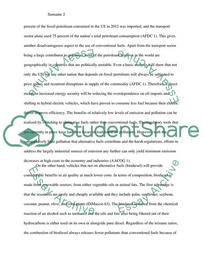 Analysis of Alternative Fuels