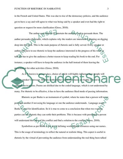 Function of Rhetoric in Narrative