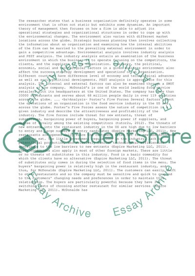 Mcdonalds Restaurant Pest Analysis Sample - estilo de pestanas