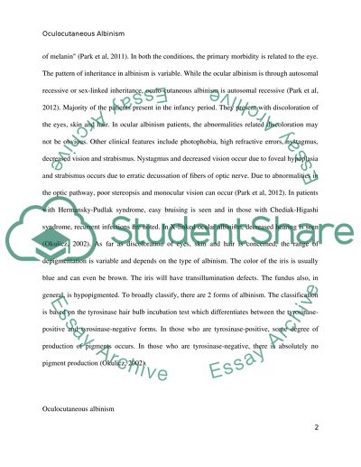 Oculocutaneous Albinism