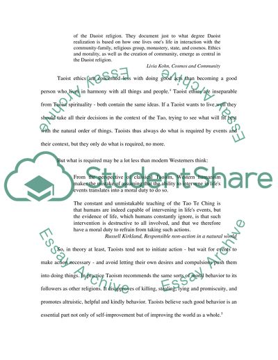 Ethics according to Taoism and Socrates