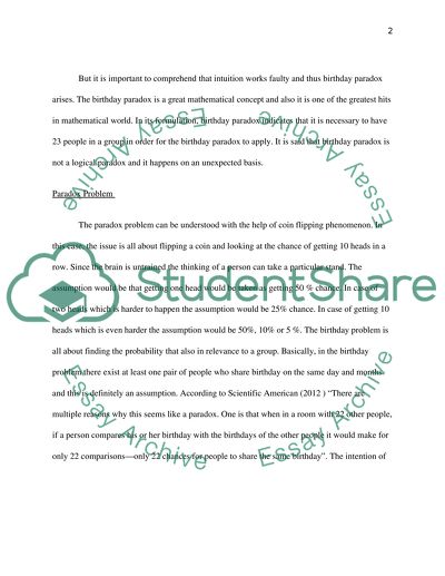 The Birthday Paradox