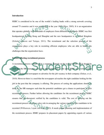 Human Resource Issues of HSBC