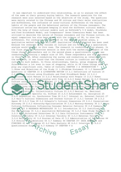 Influence of National Culture in the Marketing Strategy of Western Supermarkets Entering China