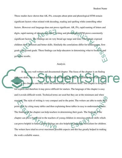 NELP REPORT CHAPTER SUMMARY AND ANALYSIS