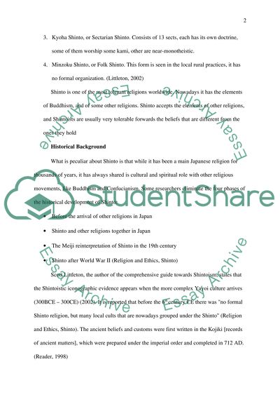 The Place of Shinto in Contemporary Japan