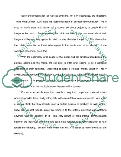 Political Communication and Media Reportage as Weak Propaganda