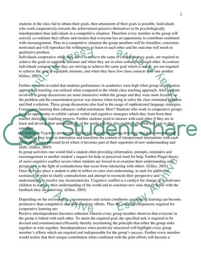 Cooperative Learning (Education)