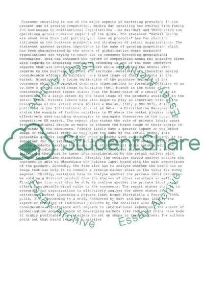 The Role of Store Image in Retail Internationalisation