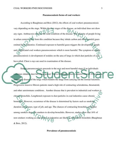 Coal Workers Pneumoconiosis