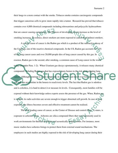 Causes of lung cancer