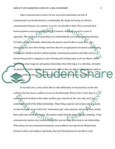 Impact of Communication in Relationships