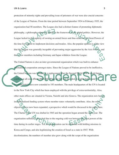 The League of Nations and United Nations