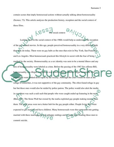 Representing Homosexuality