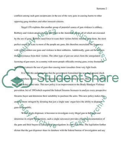 Will new background checks on gun purchases assist with decreasing gun violence