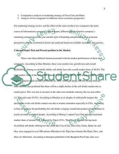 Marketing Strategy of Coca Cola and Pepsi