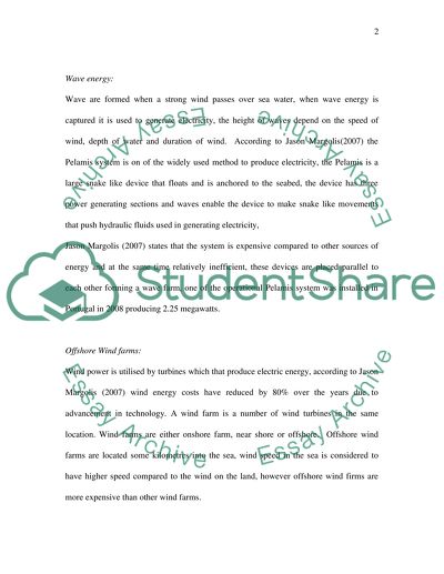 Marine Electric Energy Sources