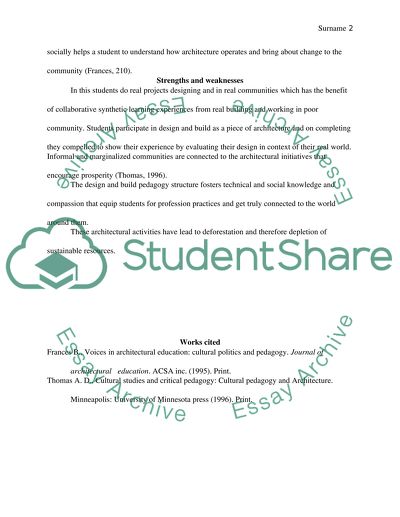 Design and Build: Strengths and Weaknesses