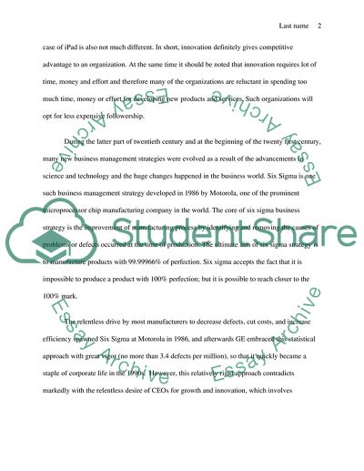 Six Sigma and innovation: can they coexist at the same manufacturer