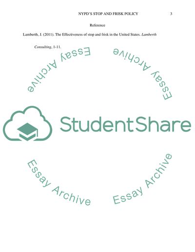 NYPDs Stop & Frisk Practices