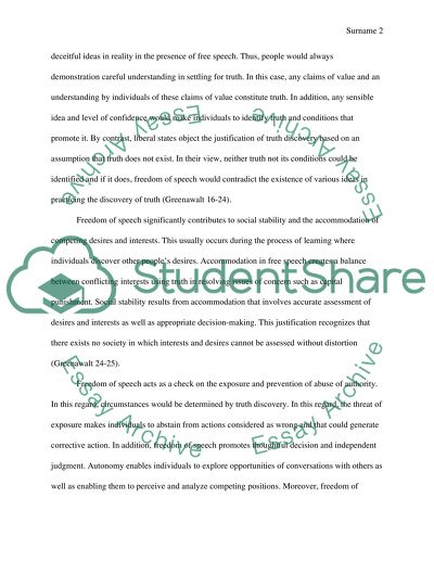 How might we (best) justify the freedom of speech