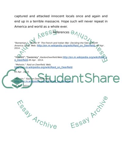 Performance of Deerfield Massacre