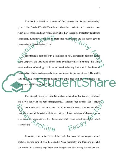 The Garden of Eden and the Hope of Immortality