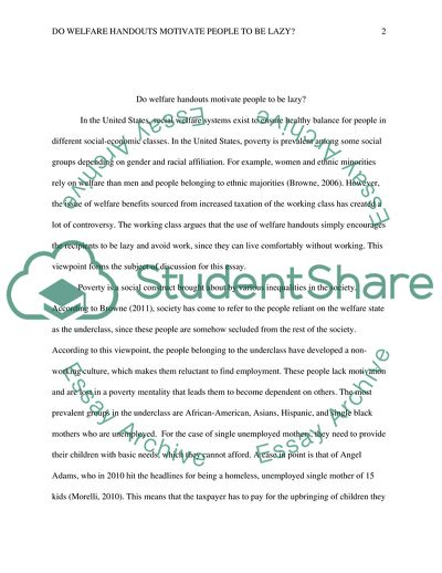 Do Welfare Handouts Motivate People to Be Lazy