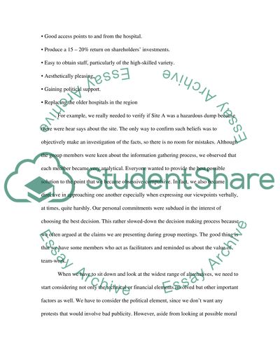 Business decision making - reflection