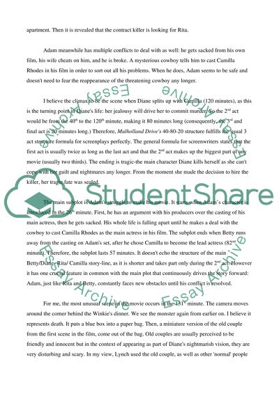 Story Structure and Meaning of Mulholland Drive