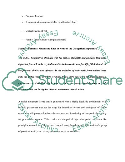 Kantian Form of Ethics