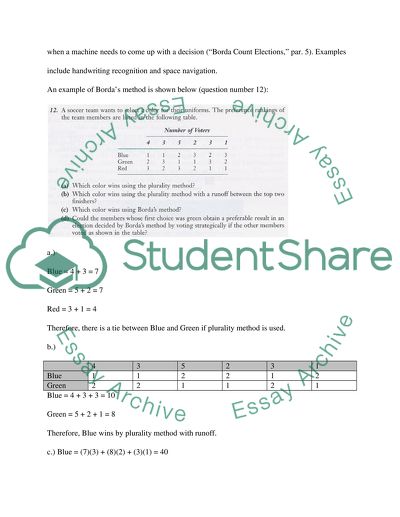 Bordas Method in Many Business Organizations