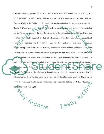 The Ideological Relations between Mao Zedong and Nikita Khrushchev