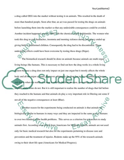 The Use of Animals in Medical Testing