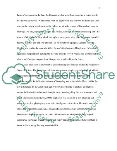 SOPHOCLES : OEDIPUS THE KING