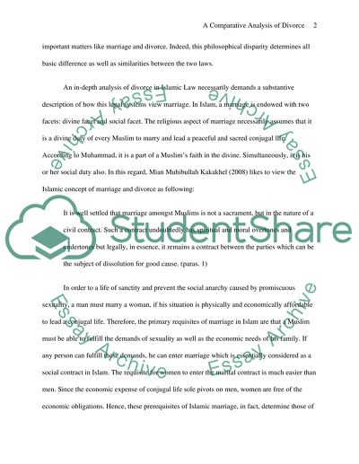 Analysis of Divorce in Islamic Law