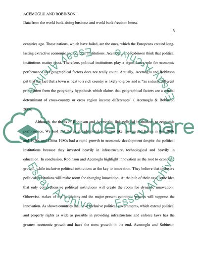 Acemoglu and Robinson