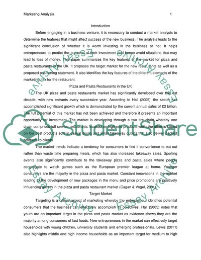 Marketing Analysis of Pizza and Pasta Restaurants in the UK