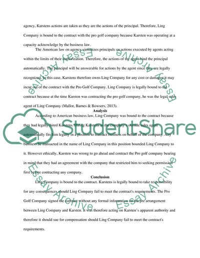 United States Law of Agency