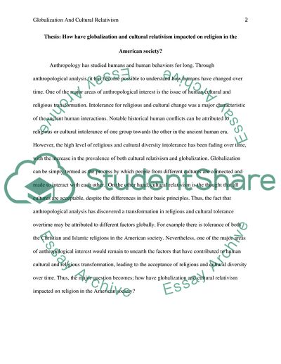 Globalization and Cultural Relativism