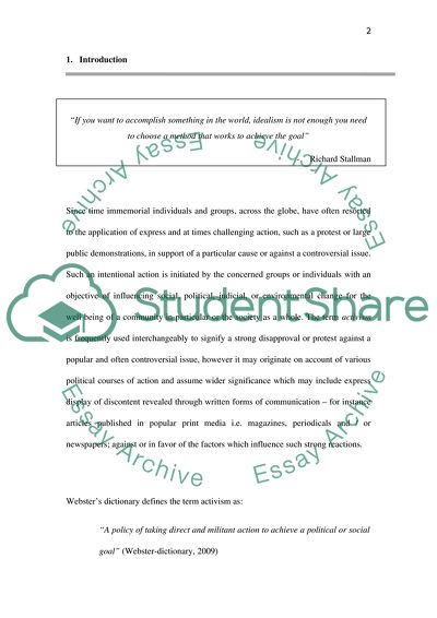 Activists and Artivism