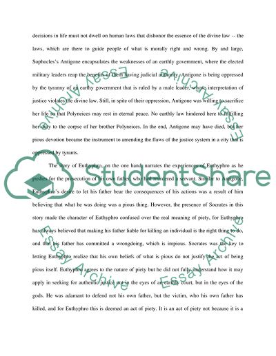 Antigone and Euthyphro
