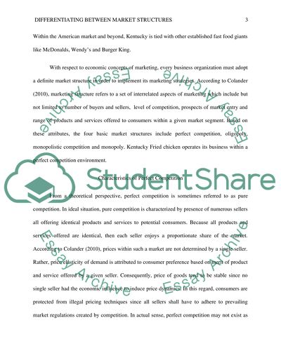 Differentiating Between Market Structures