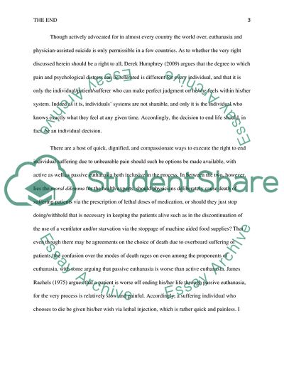 The End and Ability to Choose