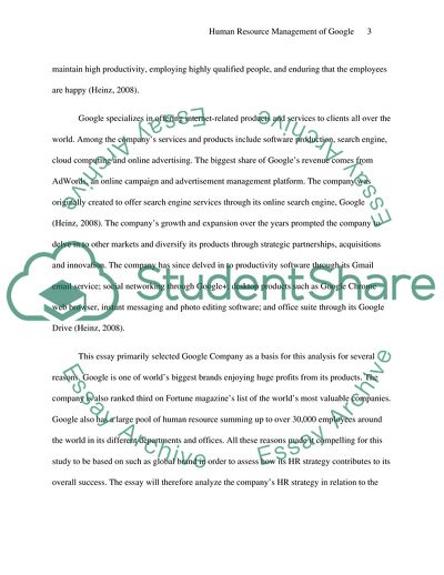 Human Resource Management of Google