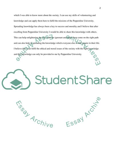 How am I prepared to contribute to Pepperdines mission and community of faith, learning, and service