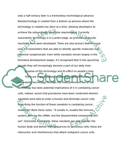 Development of Nanobots