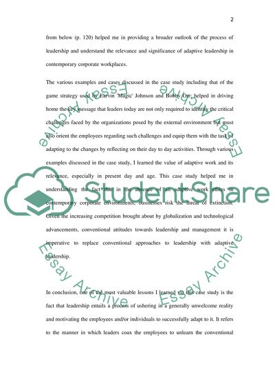 Aspects of Adaptive Leadership